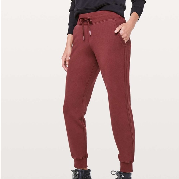 Lululemon Red Warm Down Jogger Sweatpants